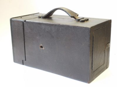 Newman & Guardia Universal Special B Pattern black leather covered Detective Box type 1/4 plate Camera c1905 with Internal Bellows + case