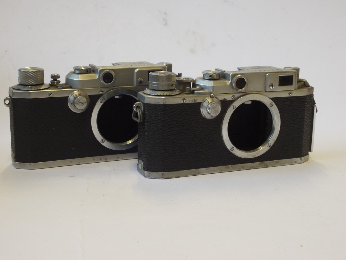 mwclassiccameras-20240510-109 Set of Two Canon Leica Copy bodies, L39. SUITABLE FOR REPAIR/SPARE PARTS