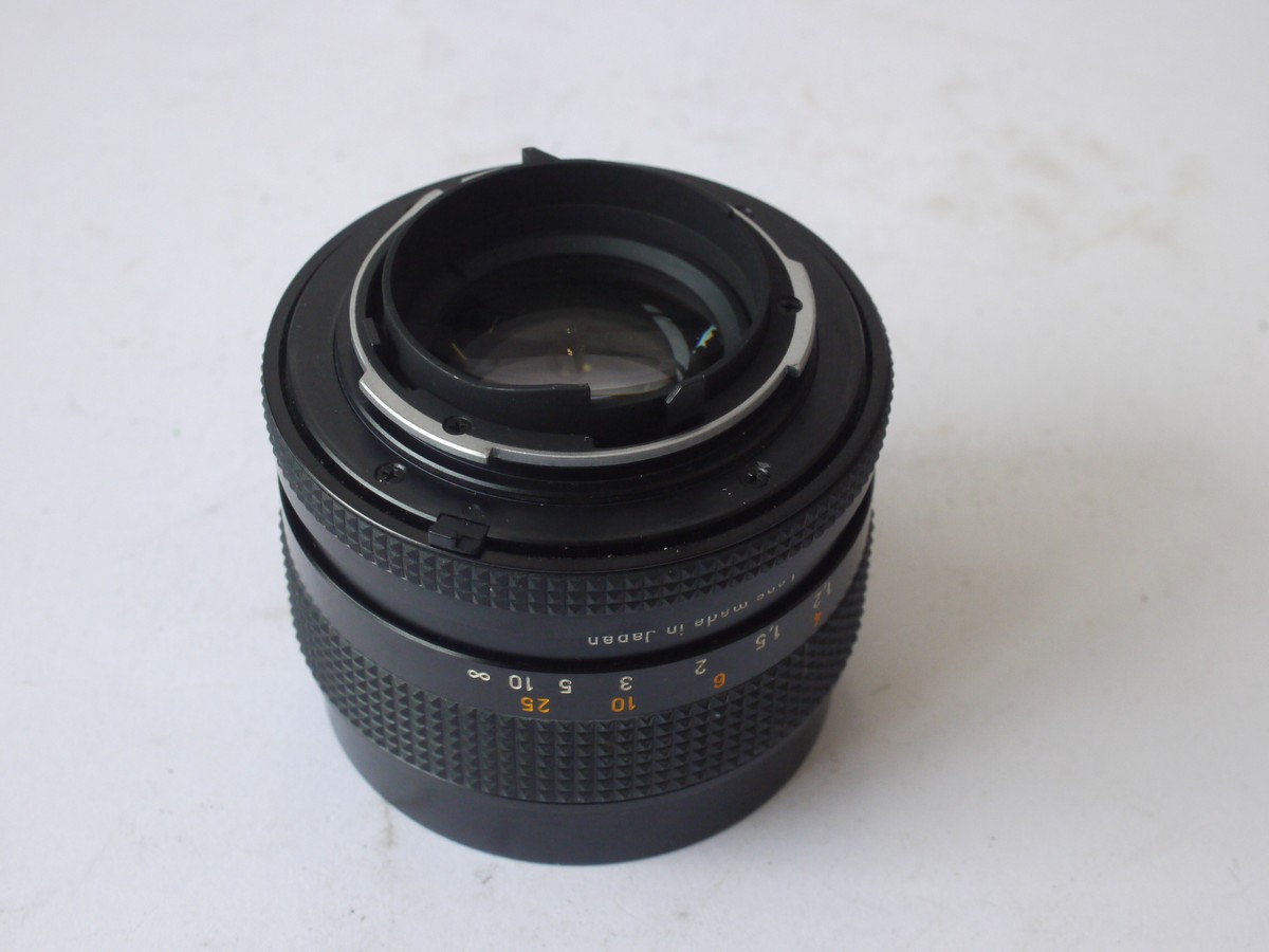 mwclassiccameras-20240524-147 Carl Zeiss 50mm f1.4 T* lens in Contax/Yashica AE mount + Contax front cap