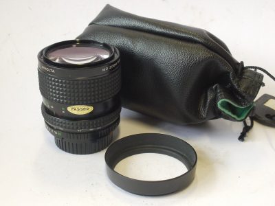 Minolta 35-70mm f3.5 MD Zoom Rokkor manual zoom/focus MD mount lens + pouch case. OPTICS NEED CLEANING