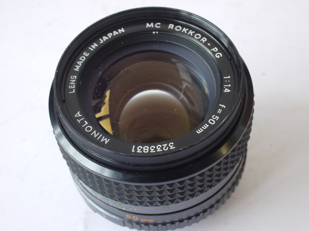 mwclassiccameras-20240524-152 Minolta 50mm f1.4 MC Rokkor-PG manul focus MC mount lens + Minolta front cap