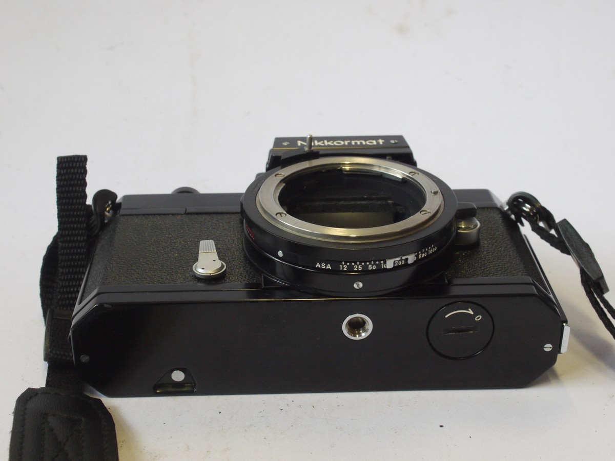mwclassiccameras-20240524-52 Nikon Nikkormat FTN 35mm SLR Body, BLACK + neck strap