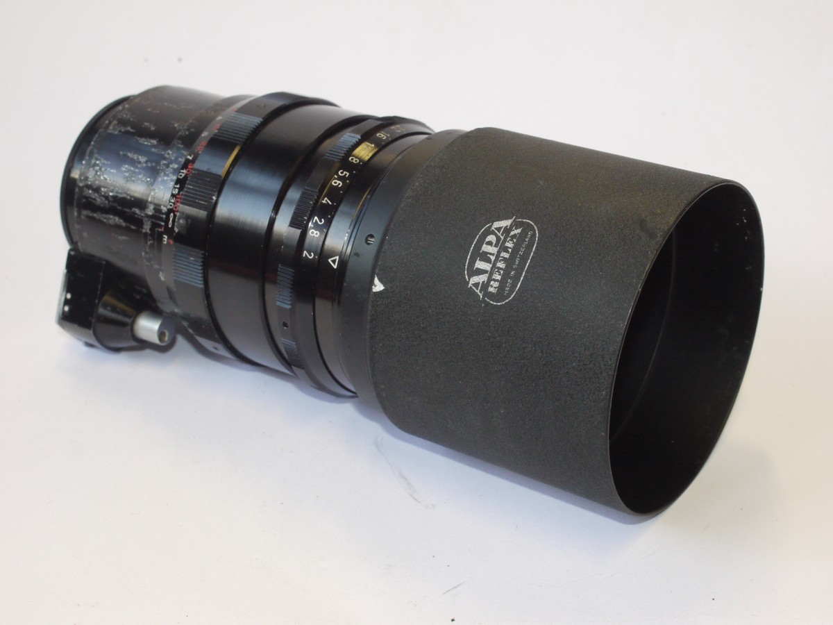 mwclassiccameras-20240607-67 Kinoptik Paris 100mm f2.8 Apochromat Alpa manual focus lens in Alpa bayont mount + Front filter/hood adapter, Alpa metal Clip-on lens hood & Alpa caps. RARE, HIGH QUALITY LENS