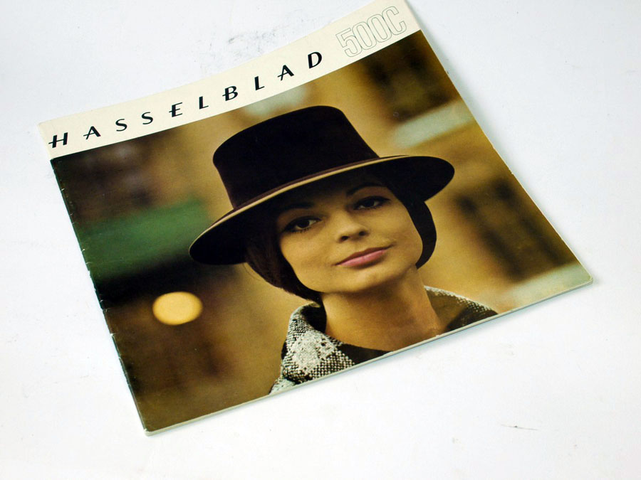 mwclassiccameras-20240705-153 Hasselblad 500C Brochure c1965. Front cover has picture of a woman wearing a hat. 20 pages in English