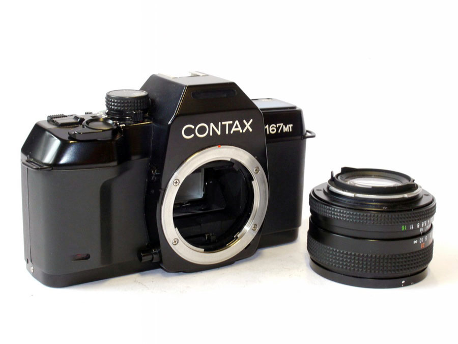 mwclassiccameras-20240705-179 Contax 167MT 35mm SLR with built-in moter & eyecup + Carl Zeiss 50mm f1.7 Planar T* lens