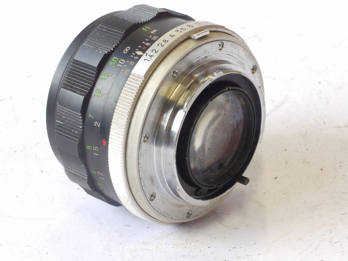 mwclassiccameras-20240712-269 Minolta 58mm f1.4 MC Rokkor-PF manual focus MC mount lens. OPTICS NEED CLEANING