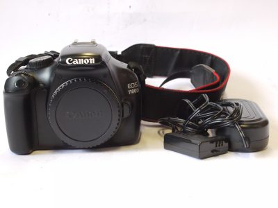 Canon EOS 1100D 12.2MP APS System Digital SLR body with Battery, Mains Unit & Neck Strap (No Charger)