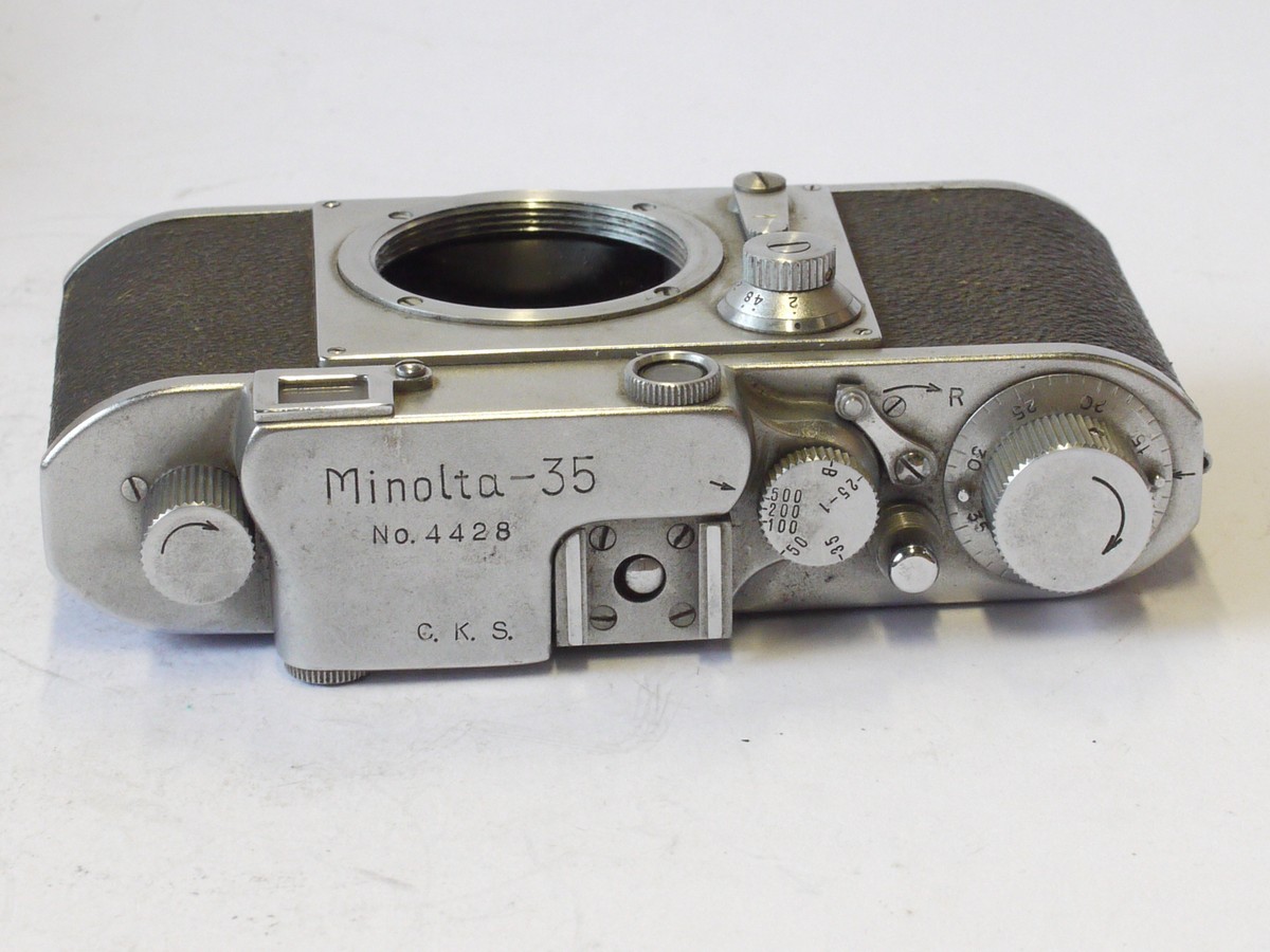 mwclassiccameras-20240726-191 Minolta 35 Model 1 Leica Copy Body, L39 mount (24x34mm format). NEEDS REPAIR/FOR SPARE PARTS
