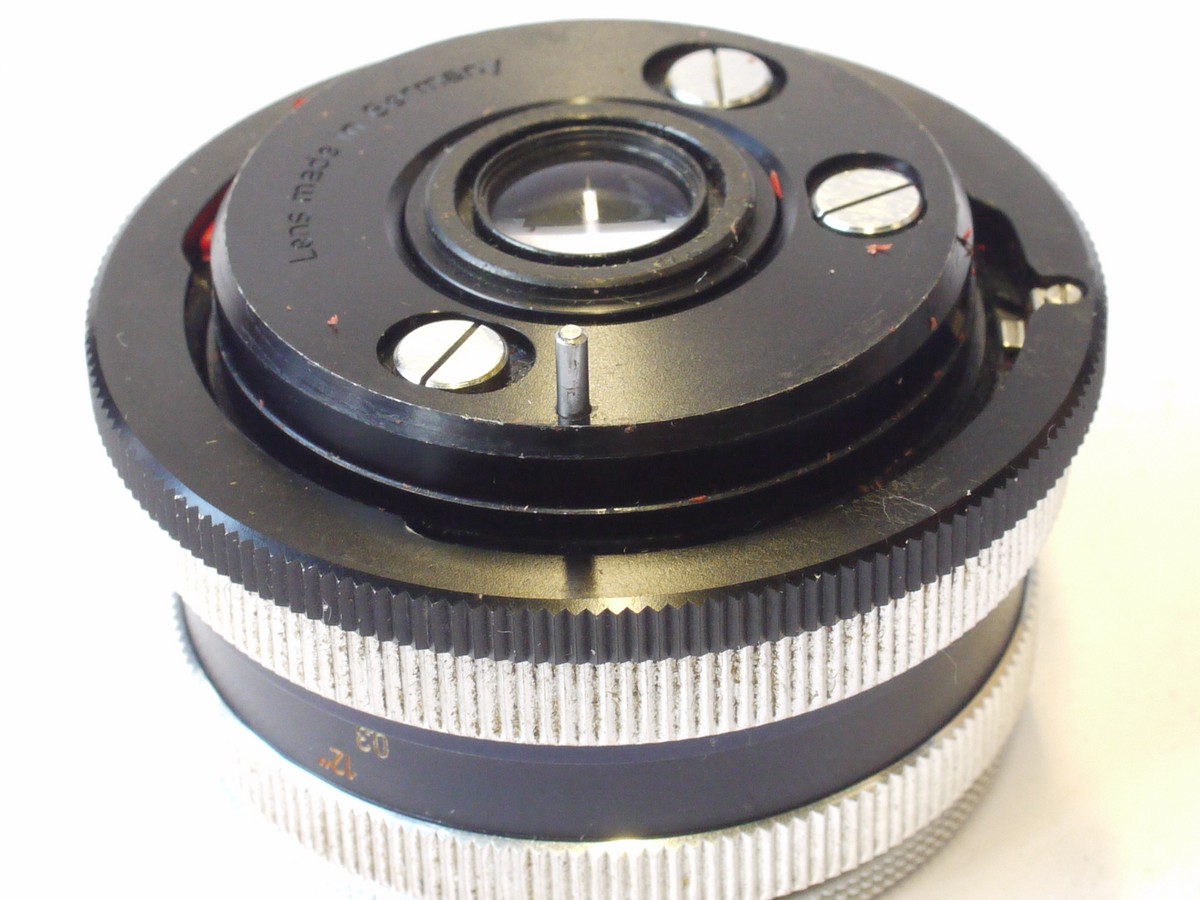 mwclassiccameras-20240726-316 Carl Zeiss 35mm f3.4 Skoparex manual focus Icarex SLR breechlock mout lens + keeper case