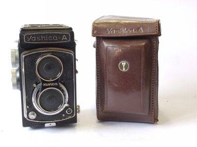 Yashica A 66 TLR with 80mm f3.5 Yashikor lens in Copal shutter + Yashica front cap & ER case