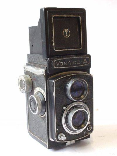 Yashica A 66 TLR with 80mm f3.5 Yashikor lens in Copal shutter + Yashica front cap & ER case