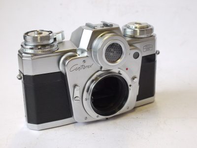 Zeiss Ikon Contarex Bullseye 35mm SLR body, chrome. Early Version