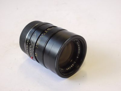 Leitz Wetzlar 90mm f2.8 Elmarit-R 2-Cam (No.2171503) with built-in lens hood + Leitz Series VII filter adapter ring (14151) & rear cap