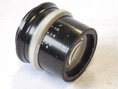 Wray 2 inch f1 C.R.T Copying lens, 4:1, with Iris Diaphragm & 50mm thread mount. MISSING THE REAR ELEMENT (Not giving an image). VERY FAST APERTURE COPYING LENS