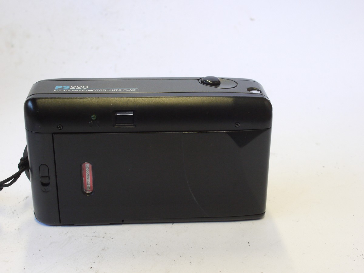 mwclassiccameras-20240823-151 Vivitar PS220 Auto Flash Grey coloured 35mm compact autofocus camera with strap, pouch, two Klick Photoprint 200ASA Colour print films, unused, one selae in its box & Vivitar Box
