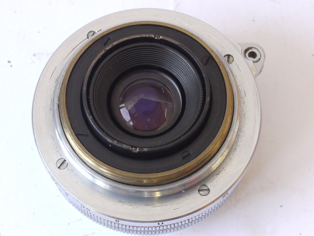 mwclassiccameras-20240823-189 Canon 28mm f2.8 all chrome Leica L39 Rangefinder coupled screw mount