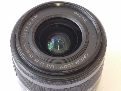 Canon EF-M 15-45mm IS STM EM mount lens + EW-53 byonet lens hood & Canon caps