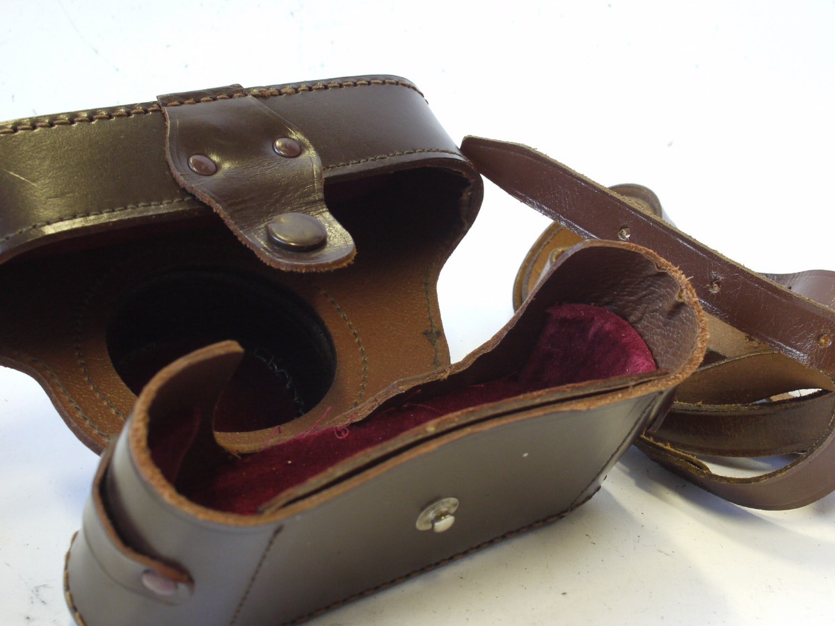 mwclassiccameras-20240823-200 Reid Leica Copy brown leather ER case + Leather Strap. UNCOMMON