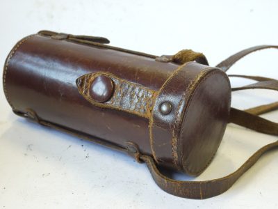 Unamed Brown leather lens case with strap (150mm x 65mm)