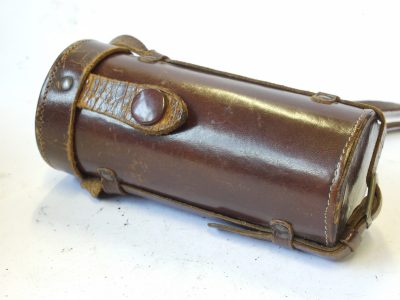 Unamed Brown leather lens case with strap (150mm x 65mm)