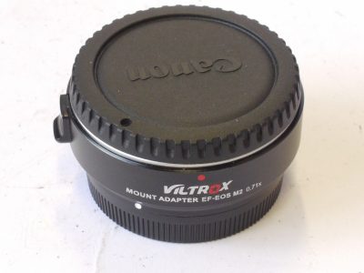 Viltrox EF-EOS M2 0.71x Lens mount adapter for using Canon EF lenses on Canon EF M2 Mirrorless cameras. With front & rear caps