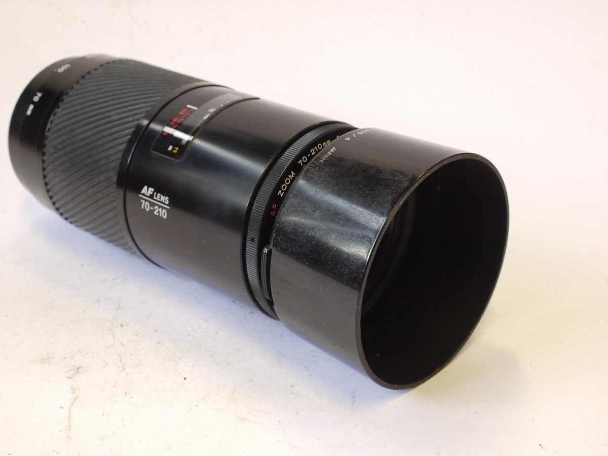 mwclassiccameras-20240830-124 Minolta 70-210mm f4 AF Zoom lens in Sony A mount + rear cap & lens hood