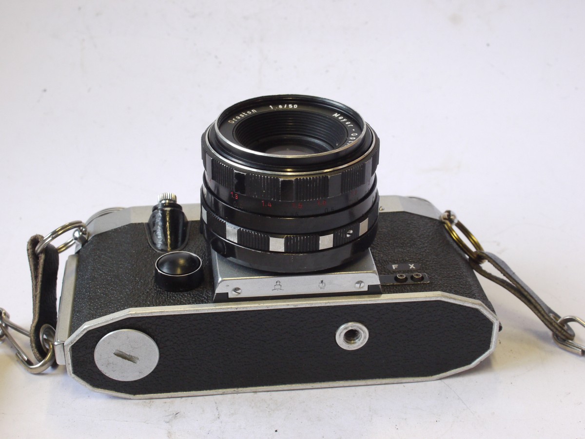 mwclassiccameras-20240830-212 Praktica Super TL + Meyer 50mm f1.8 Oreston M42 screw mount lens & Neck Strap