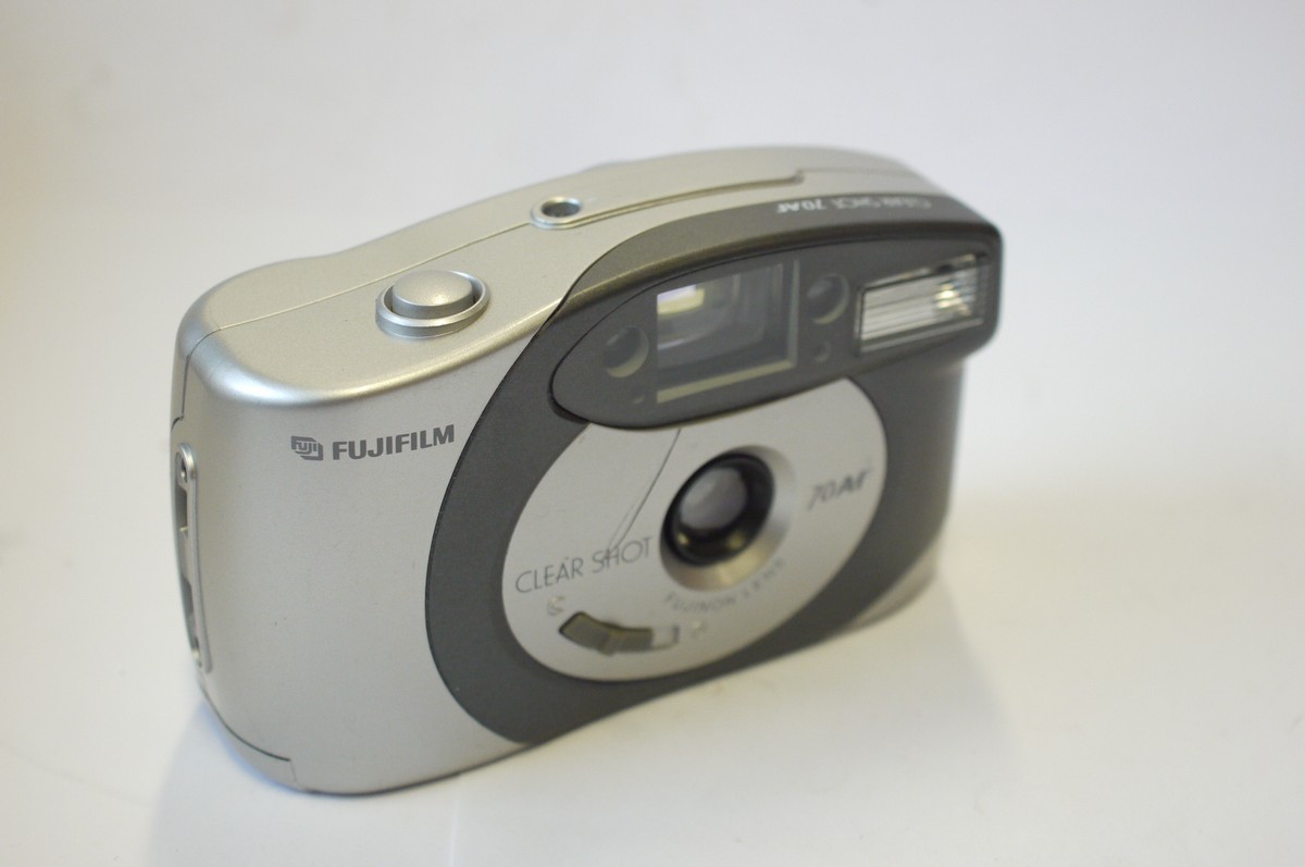 mwclassiccameras-20240906-172 Fujifilm Clear Shot 70AF 35mm Compact Autofocus Point-&-Shoot camera, Silver coloured, with Fujinon lens
