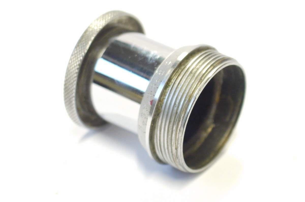 mwclassiccameras-20240906-270 Fed 50mm f3.5 chrome collapsible lens, originally made for a Leica I Model A copy. Smaller thread mount. No rangefinder coupling