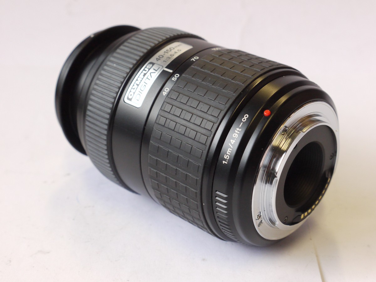 mwclassiccameras-20240927-307 Olympus 40-150mm f3.5-4.5 Zuiko Digital zoom lens, Four Thirds mount + Olympus lens hood, caps, instructions & Box