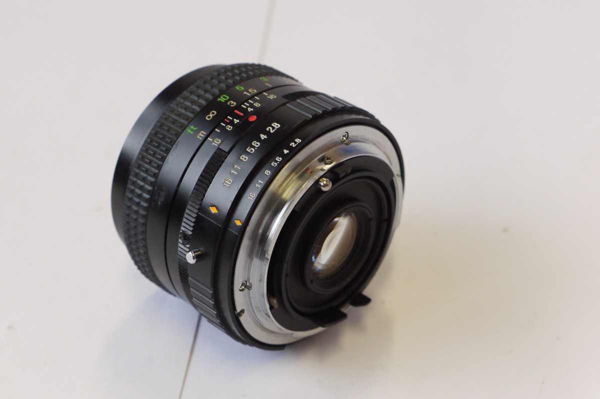 mwclassiccameras-20240927-74 Fuji 28mm f2.8 DM X-Fujinar-W manual focus lens, Fujica SLR Bayont mount + rear cap