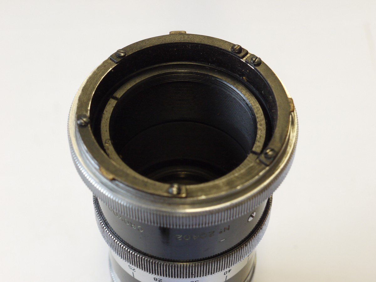 mwclassiccameras-20241011-108 Agilux 24cm f5.5 Telephoto bayonet mount lens for Agiflex SLR + makers black metal lens hood & leather case
