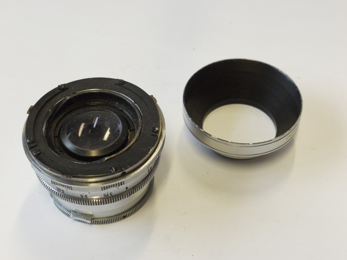 mwclassiccameras-20241011-141 Agilux 80mm f2.8 Anastigmat coated interchangeable bayonet mount lens for Agiflex SLR + makers lens hood