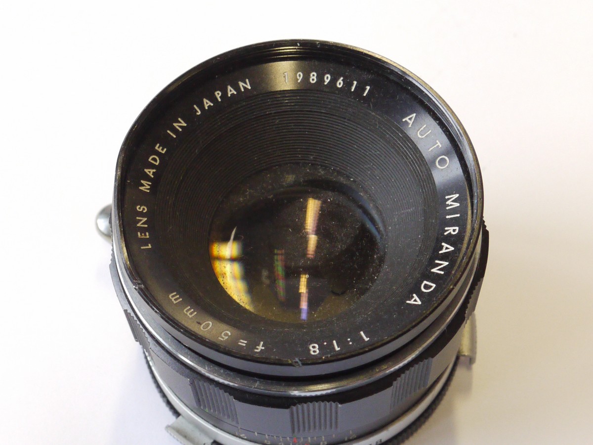 mwclassiccameras-20241011-38 Miranda 50mm f1.8 Auto Miranda bayonet mount lens with Aperture setting lever