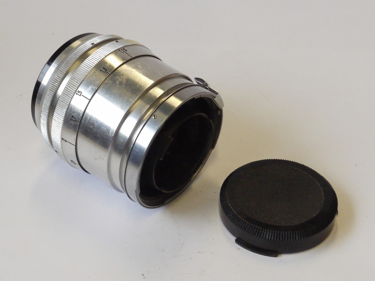 mwclassiccameras-20241018-122 Carl Zeiss Jena 8.5cm f2.8 Sonnar c1947 coated chrome lens for Contax Rangefinder cameras + Zeiss Caps