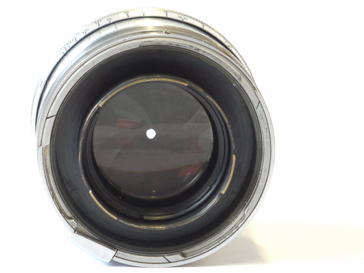 mwclassiccameras-20241018-126 Carl Zeiss Jena 8.5cm f2.8 Sonnar c1947 coated chrome lens for Contax Rangefinder cameras + Zeiss Caps