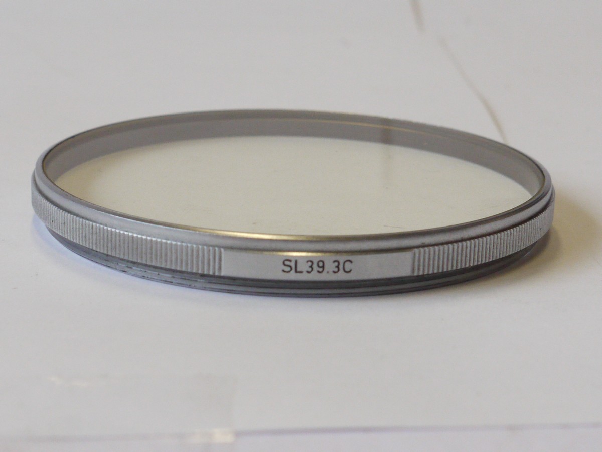 mwclassiccameras-20241018-148 Canon 72mm Skylight SL35 3c filter, chrome rim. For the Canon 50mm f0.95 Dream lens
