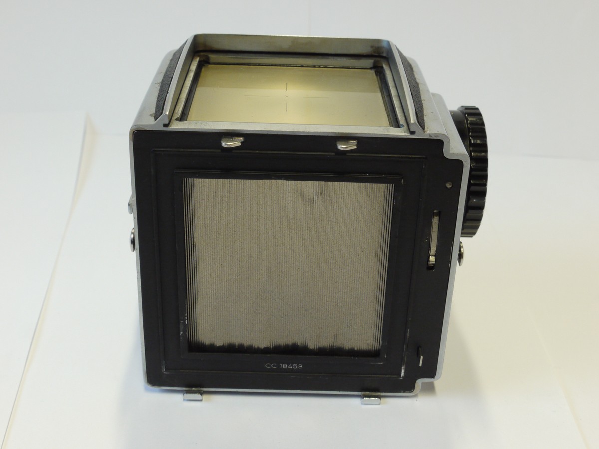 mwclassiccameras-20241025-32 Hasselblad 1000F Body, with focusing screen (No.CC18453) c1955. UNCOMMON