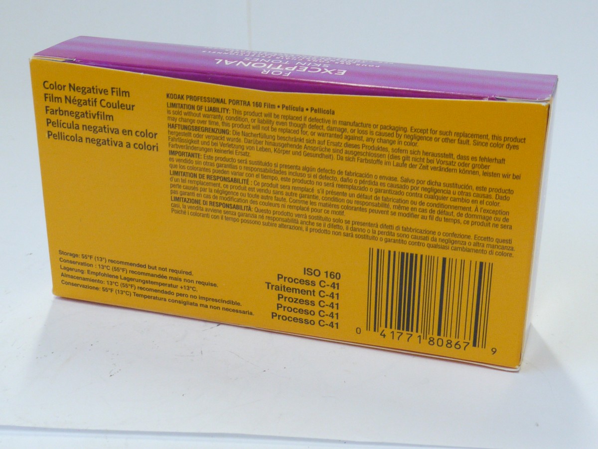 mwclassiccameras-20241108-171 Kodak Pack of Five Portra 160 120 Colour Negative Films. Sealed, never opened. Bought new and kept Refrigerated. Expidy date is August 2021