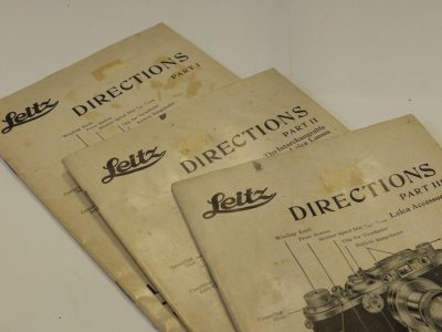 Leitz Directions Parts 1, 2 & 3 c1937 (Leica IIIa, Leitz interchangeable Lenses & Leitz Accessories)