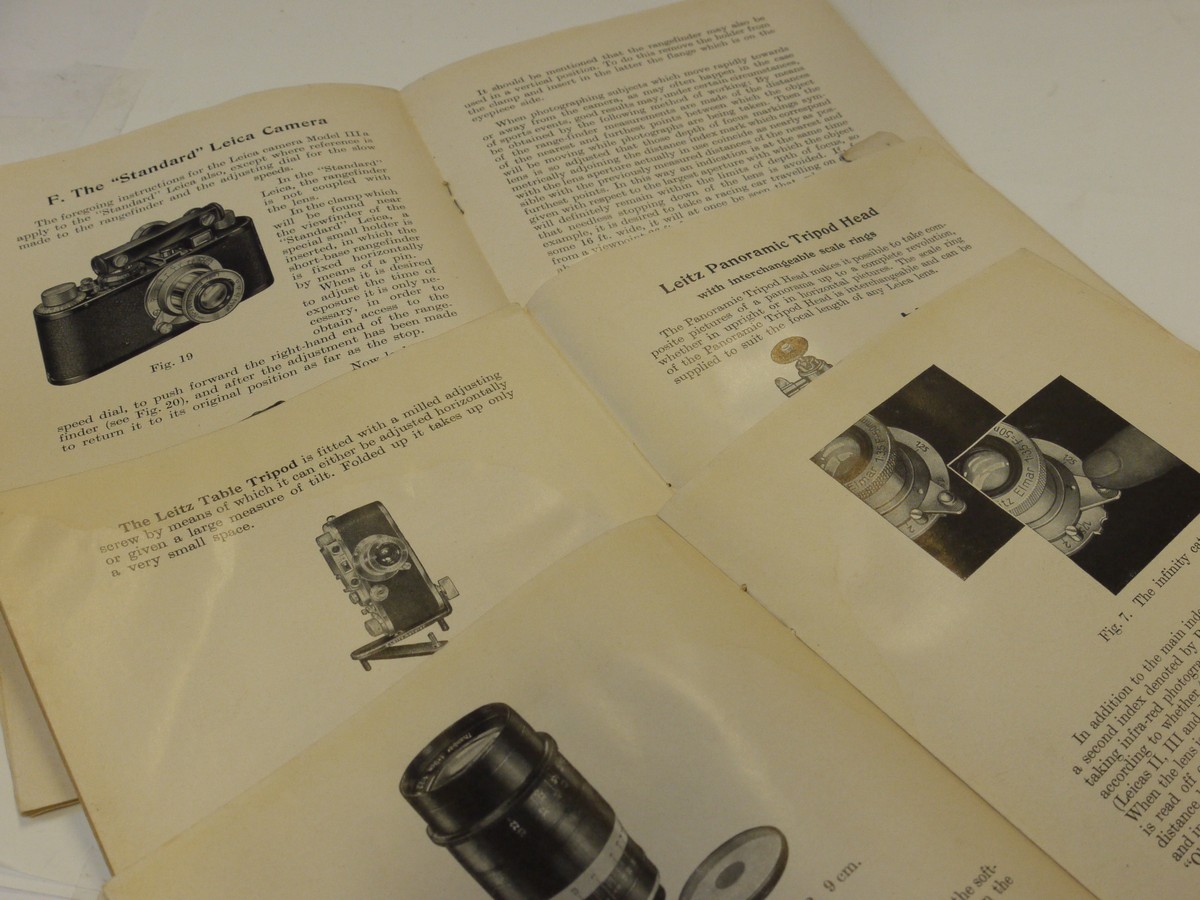 mwclassiccameras-20241108-276 Leitz Directions Parts 1, 2 & 3 c1937 (Leica IIIa, Leitz interchangeable Lenses & Leitz Accessories)