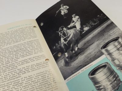 Leitz "SUMMICRON f2 90mm" c1960 4-page leaflet