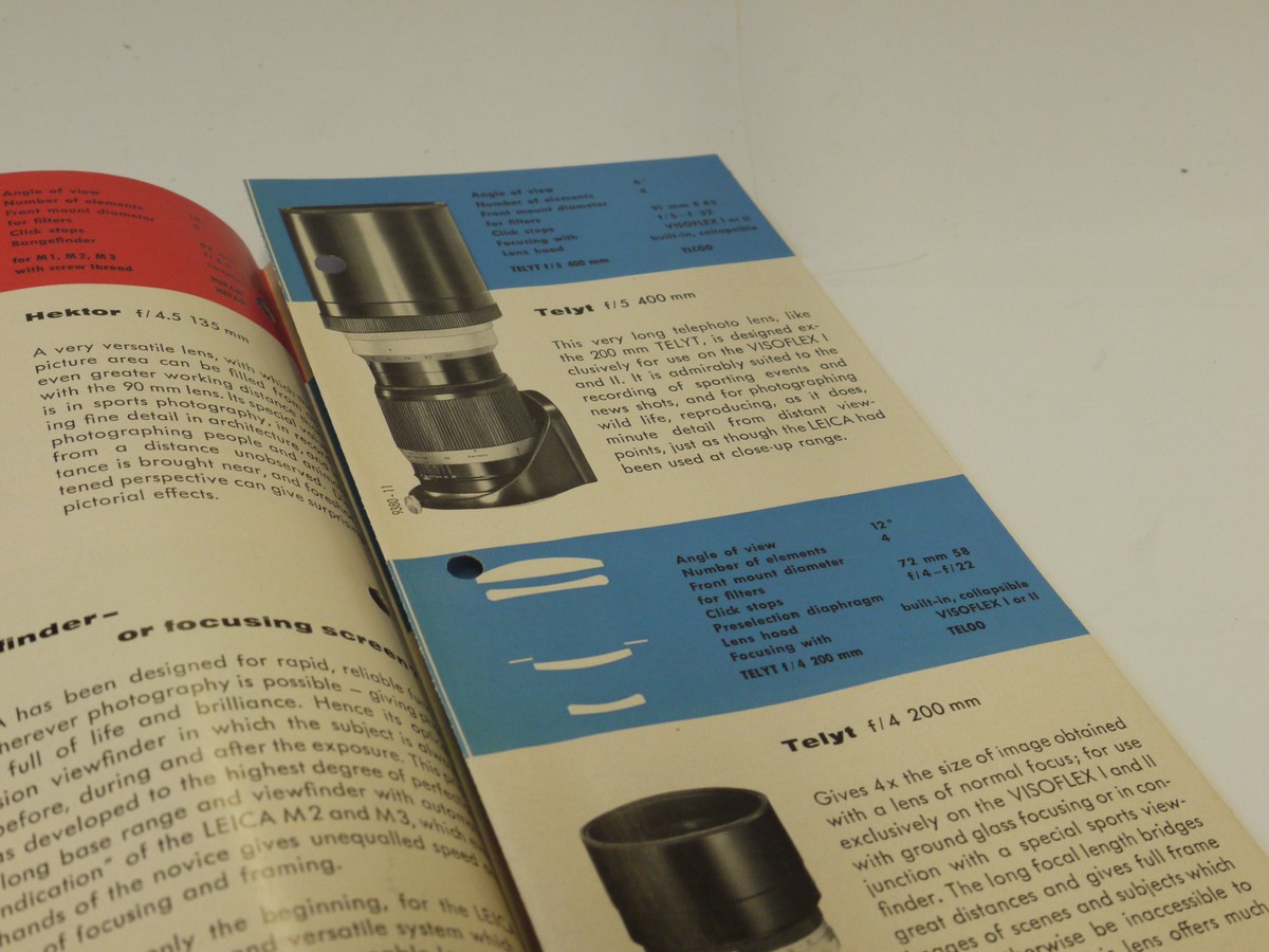 mwclassiccameras-20241108-306 Leitz "Interchangeble lenses are giving your LEICA new perspective" c1960. 12-page pull-out leaflet