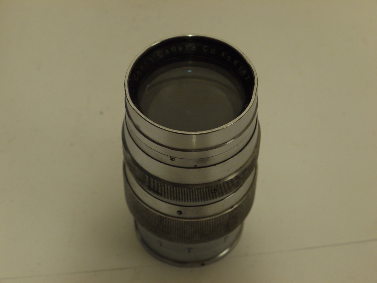mwclassiccameras-20241115-132 Canon 13.5cm f4 Serenar chrome lens fr L39 Leica Copy camera (BUT MISSING THE MOUNT) SUITABLE FOR RESTORATION OR SPARE PARTS