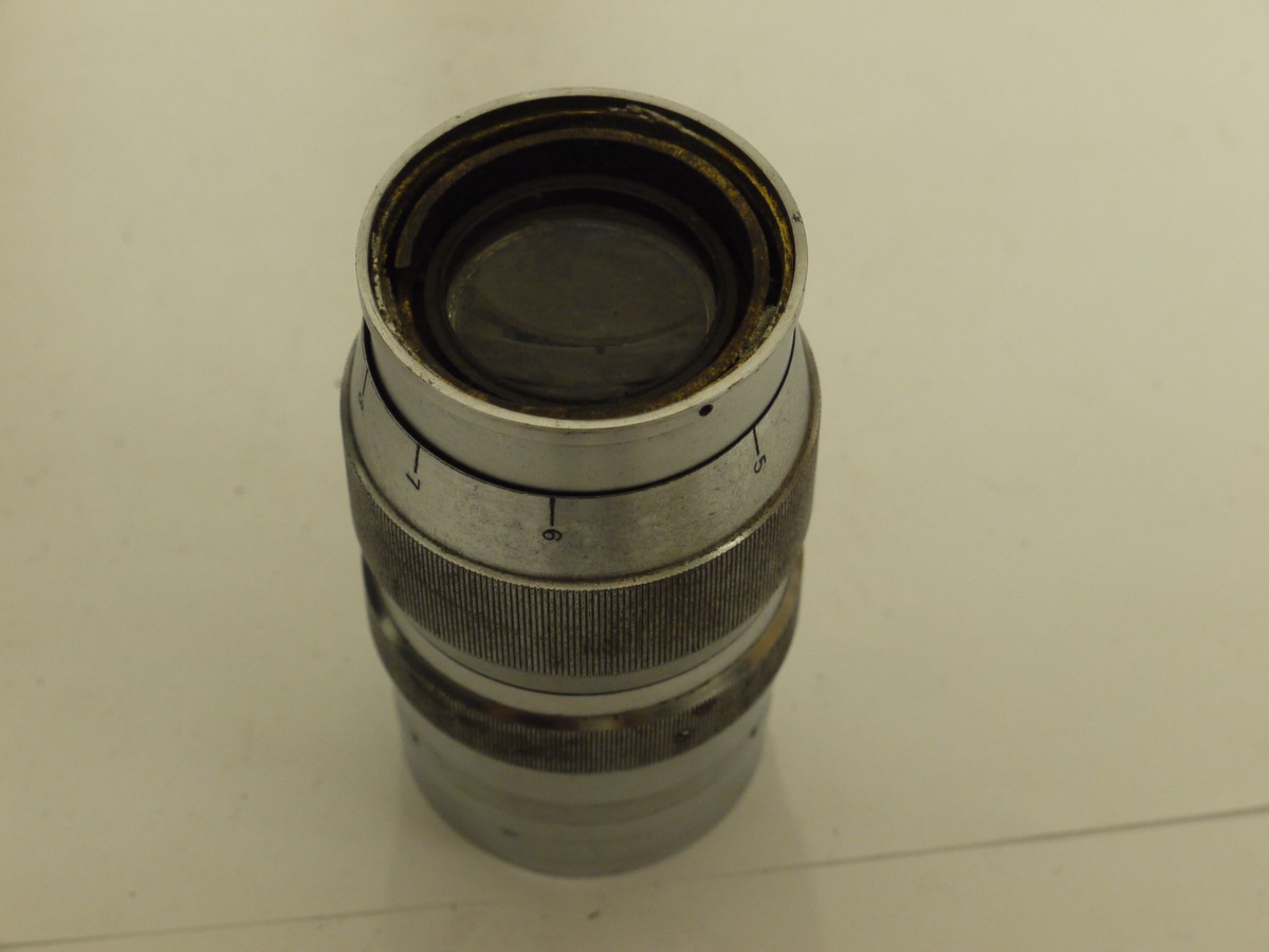 mwclassiccameras-20241115-133 Canon 13.5cm f4 Serenar chrome lens fr L39 Leica Copy camera (BUT MISSING THE MOUNT) SUITABLE FOR RESTORATION OR SPARE PARTS