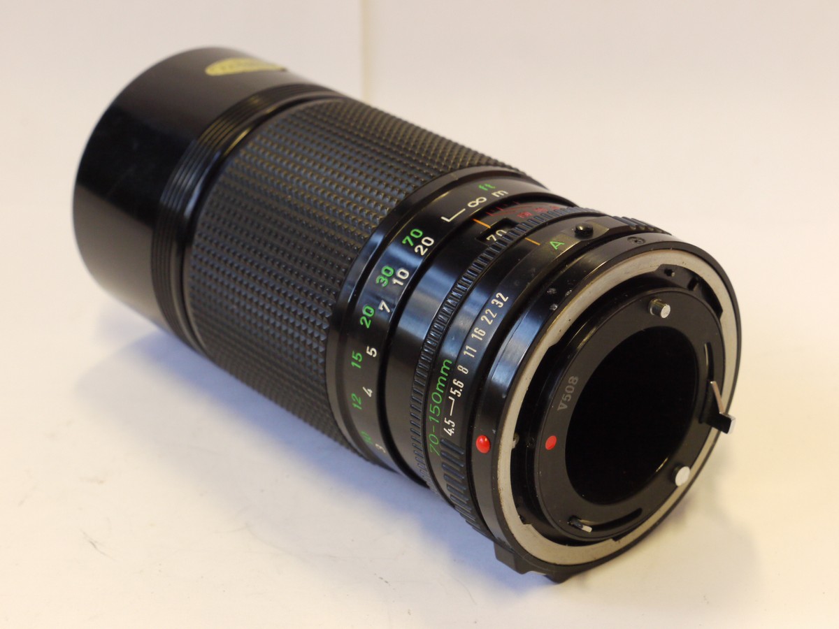 mwclassiccameras-20241122-30 Canon 70-150mm f4.5 manual zoom/focus FD mount lens + Canon rear cap