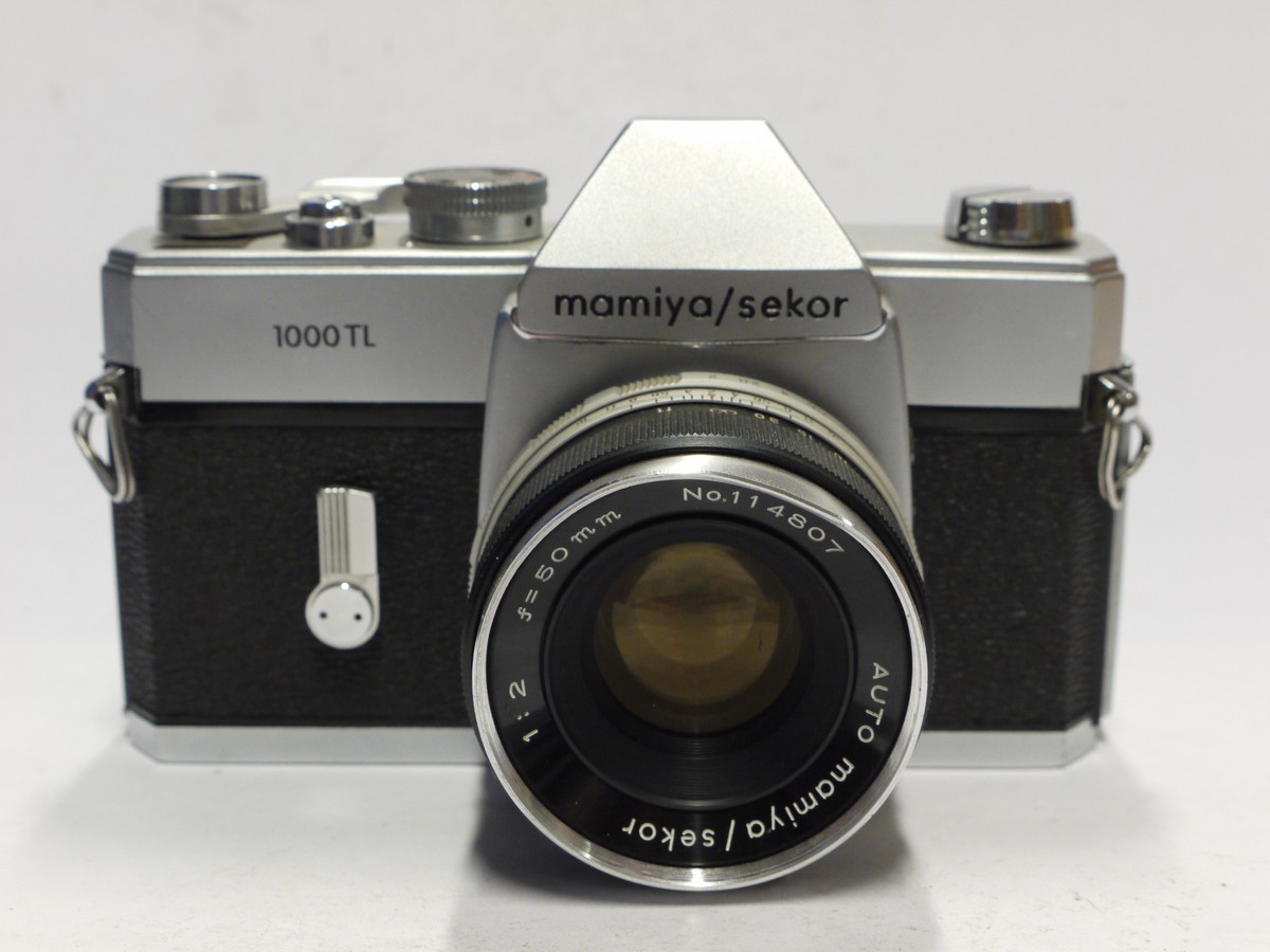 mwclassiccameras-20241129-122 Mamiya Sekor 1000TL 35mm SLR, chrome + 50mm f2 Auto Maniya Sekor M42 screw mount lens
