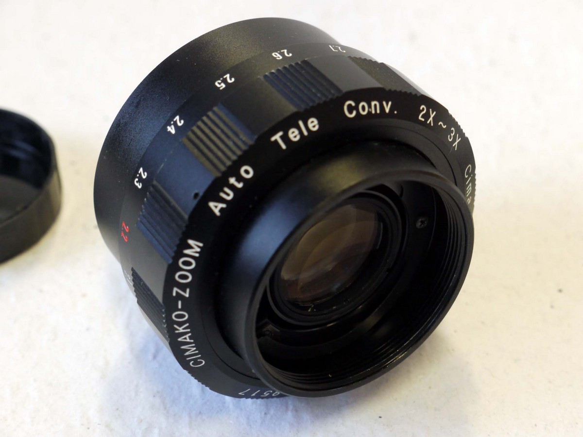 mwclassiccameras-20241206-113 Cima Kogaku 2X-3X Cimako-Zoom Variable Tele Converter with helicoid, in Auto M42 screw mount + caps