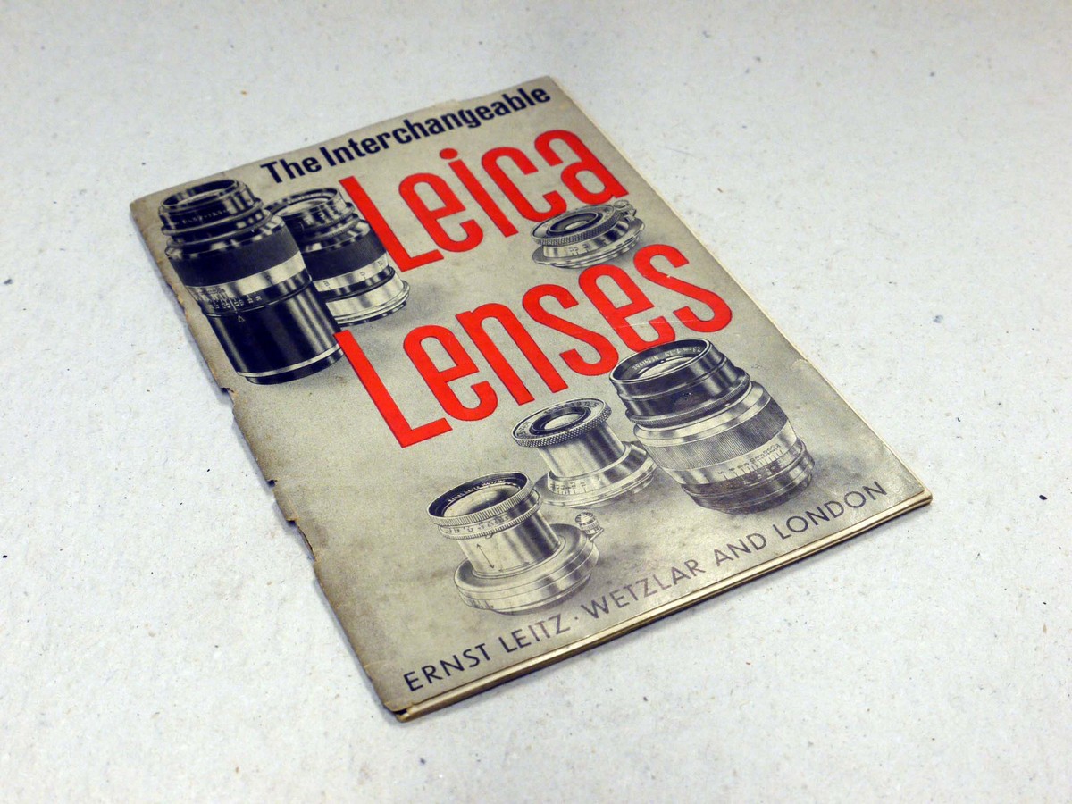 mwclassiccameras-20241206-386 Leitz "The Interchangeable Leica Lenses" c1930/40s Booklet. 36 pages in English