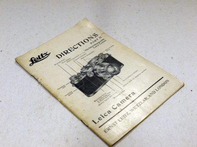 Leitz Directions Part II - The Interchangeable Leica Lenses booklet c1935. 22 pages in English